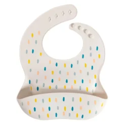 Baberos de silicona para bebés con bolsillos – 2 unidades