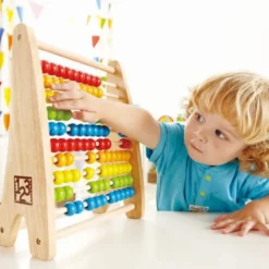 Ábaco con cuentas de colores