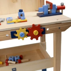 Banco de trabajo de madera con 45 accesorios