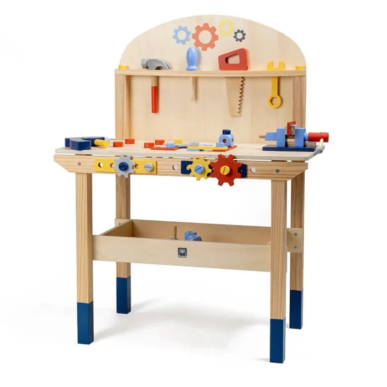 Banco de trabajo de madera con 45 accesorios