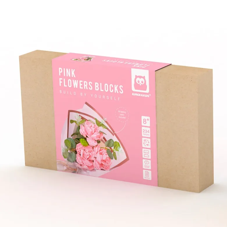 Bloques de construcción ramo de flores rosas – 234 piezas