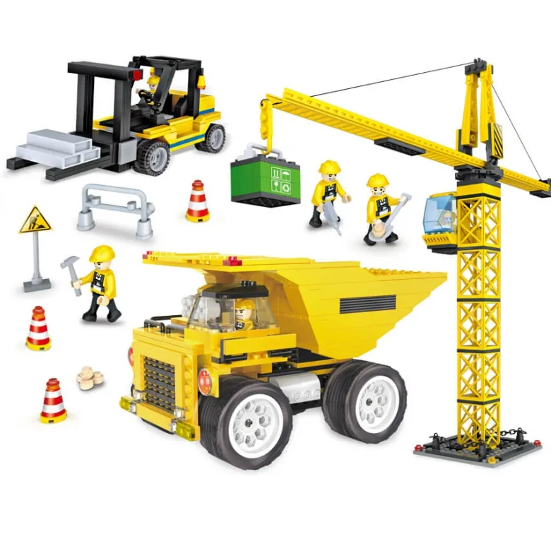 Bloques de construcción zona en obras – 804 piezas