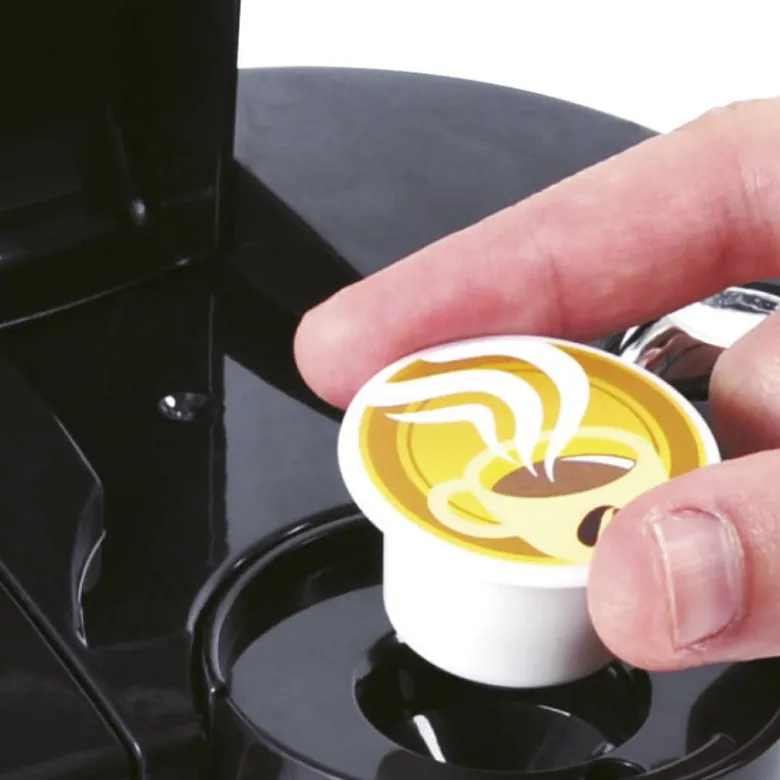 Cafetera con sonidos realistas y goteo real de agua