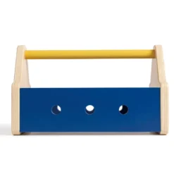 Caja de herramientas de madera con accesorios