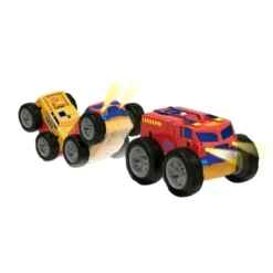 Coche con radiocontrol reversible Rescue Racer rojo y amarillo