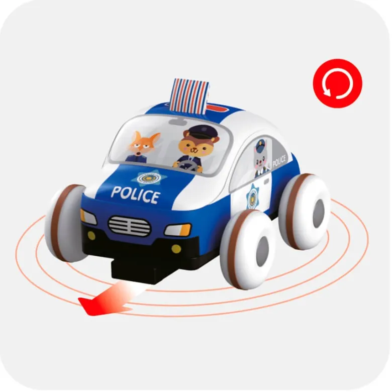 Coche de policía blando con radiocontrol