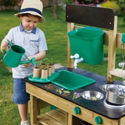 Cocina para exteriores con depósito y fregadero