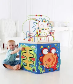 Cubo Actividades Océano de madera