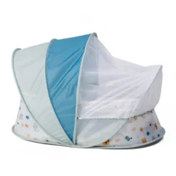 Cuna de viaje plegable con mosquitera y 3 muñecos – Cucú Travel Bed