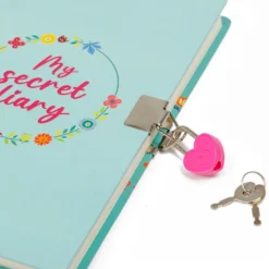 Diario secreto con candado y 2 llaves