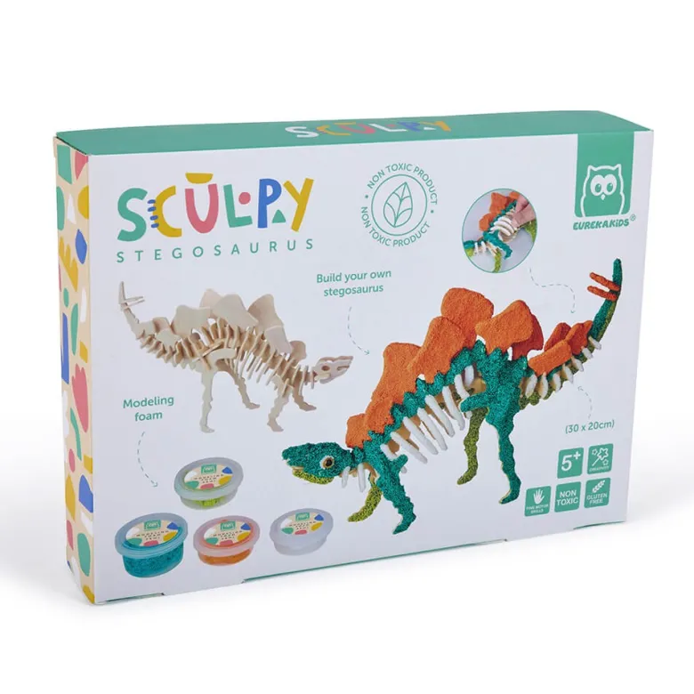 Esqueleto de dinosaurio para construir y modelar