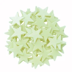 Estrellas fluorescentes para decorar - 60 piezas