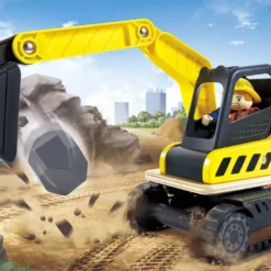 Excavadora de madera con accesorios