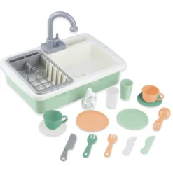 Fregadero de cocina con grifo motorizado