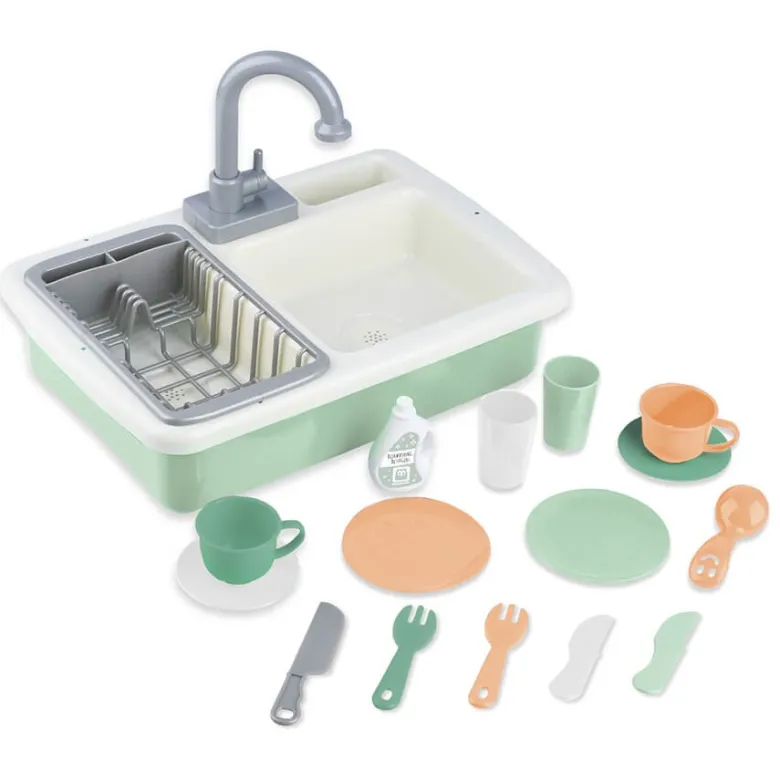 Fregadero de cocina con grifo motorizado