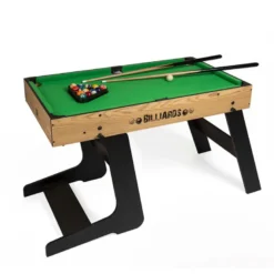 Futbolín y billar plegable 2 en 1