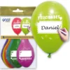 6 globos Felicidades personalizables