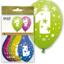 6 globos número 1