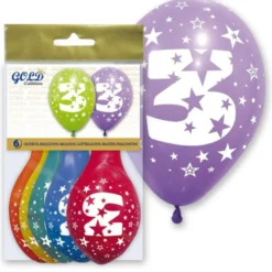 6 globos número 3