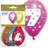 6 globos número 7