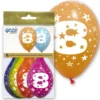 6 globos número 8