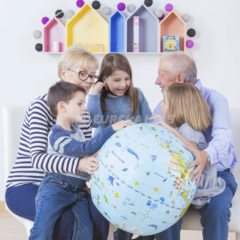 Globo terráqueo inflable 50 cm idioma inglés