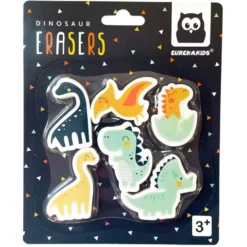 Gomas de borrar – conjunto 5 unidades con forma de dinosaurios