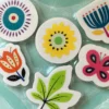 Gomas de borrar – conjunto 5 unidades con forma de flores