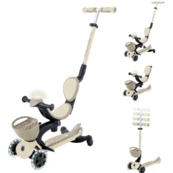 Go Up Baby Lights 360 – Patinete Evolutivo con Luces (Taupe)