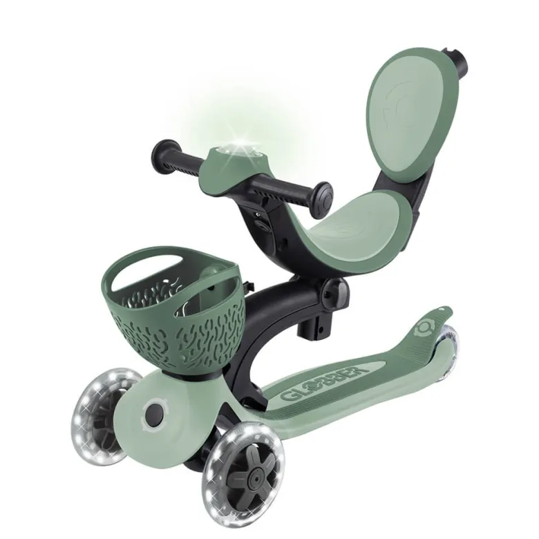 Go Up Baby Lights 360 – Patinete Evolutivo con Luces (Sage/Oliva)
