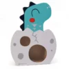 Hucha infantil de madera con forma de dinosaurio