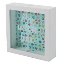 Hucha infantil transparente con estampado de flores – My Wish Box