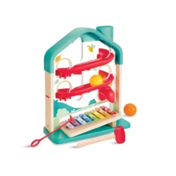 Juego de Bolas Rodantes y Xilófono en Forma de Casa