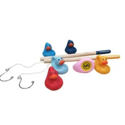 Juego de pesca para niños con 6 patitos