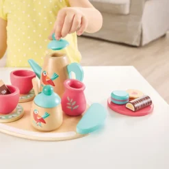 Juego de té de madera