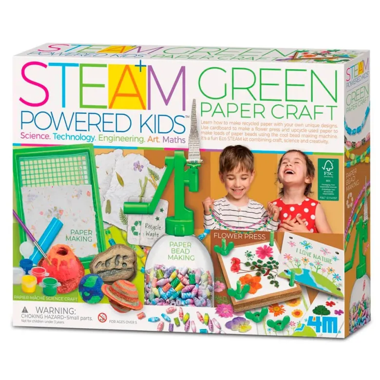 Juegos creativos con papel reciclado – Eco Steam Green Paper