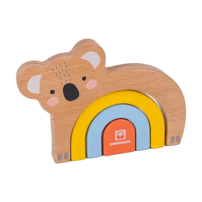 Juguete arcoíris de madera Montessori - Koala
