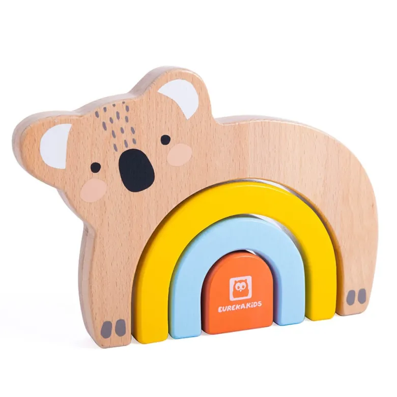 Juguete arcoíris de madera Montessori - Koala