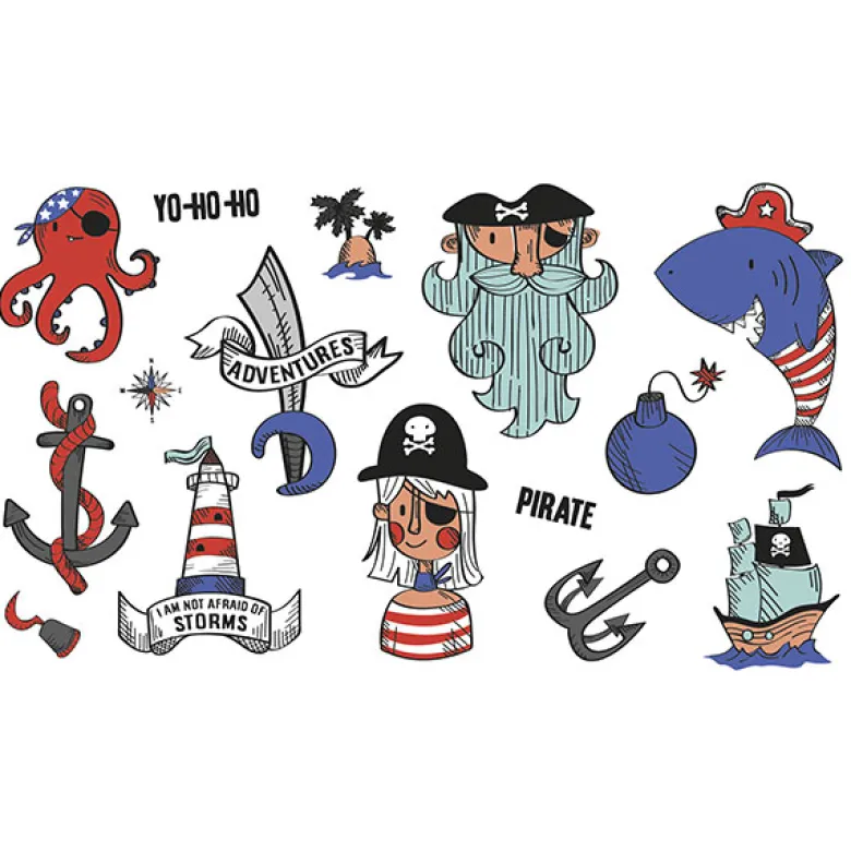 Kit tatuajes pirata