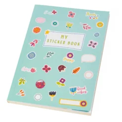 Libro de pegatinas y notas autoadhesivas con diseño de flores