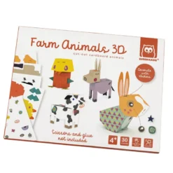 Láminas para construir animales 3D de cartón – Farm Animals