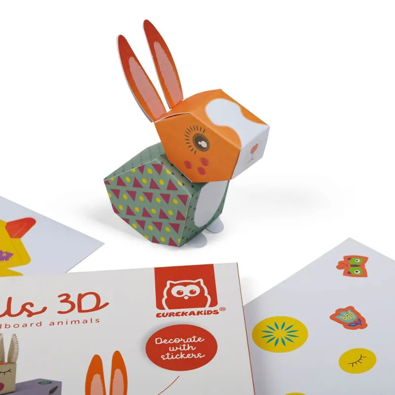 Láminas para construir animales 3D de cartón – Farm Animals