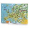 Mapa europeo magnético de madera italiano