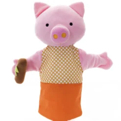 Marioneta cerdito naranja