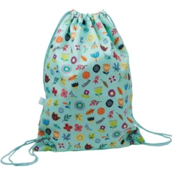 Mochila de cuerdas y mochila saco infantil con estampado de flores