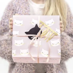 Papel de regalo estampado gatos
