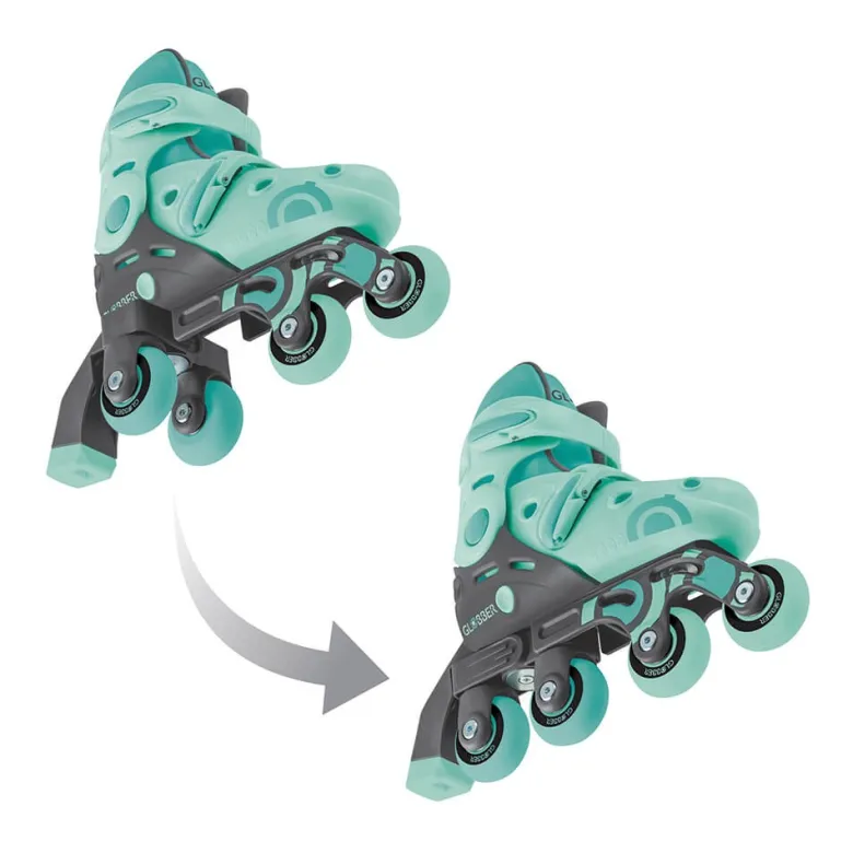 Patines evolutivos 2 en 1 para patinar en linea - Talla 30-33 color menta