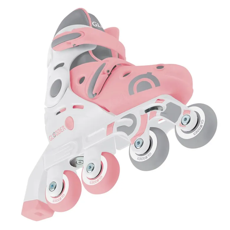 Patines evolutivos 2 en 1 para patinar en linea - Talla 30-33 color rosa pastel