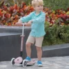 Patinete ecológico, plegable y con luces Junior – Rosa