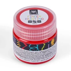 Pintura de dedos de 4 colores - azul, amarillo, verde y rojo